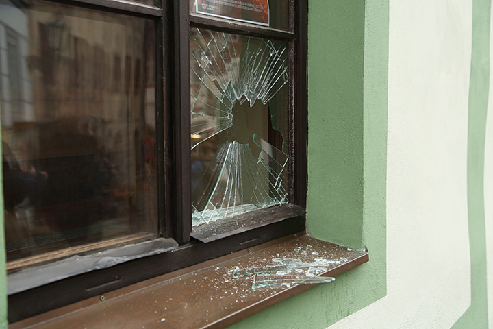 A2B Glass are able to board up broken windows while they are being repaired in Great Sankey.